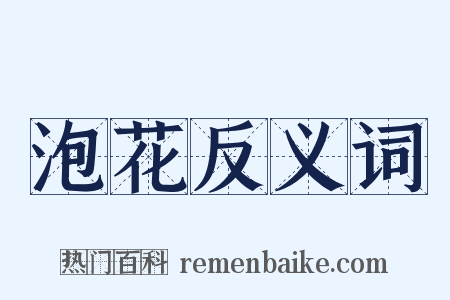 泡花反义词是什么意思的图片